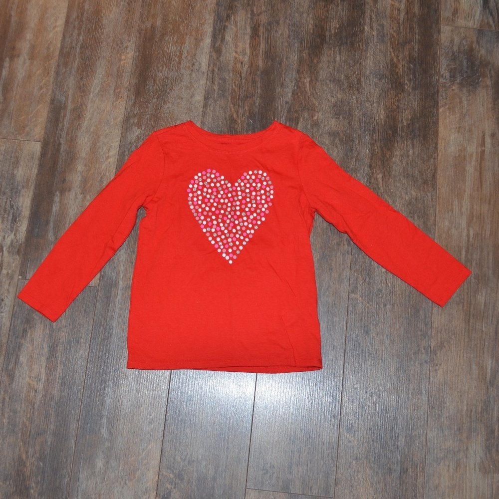Cat and Jack - Red T-Shirt with Heart on Front